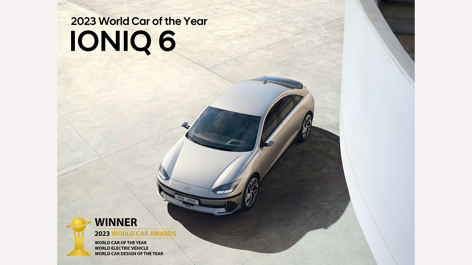 Hyundai IONIQ 6 as World Car of the Year, World Electric Vehicle and World Car Design of the Year (2023)