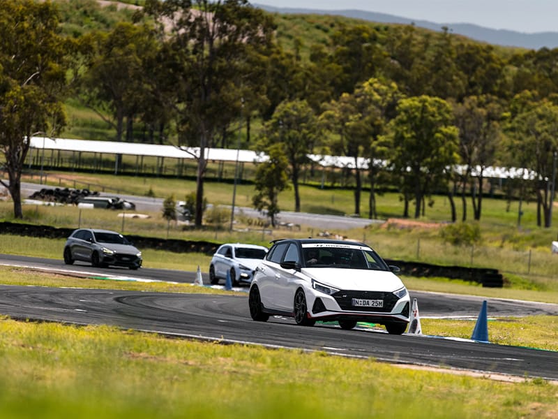 Hyundai i30 N on a racing track