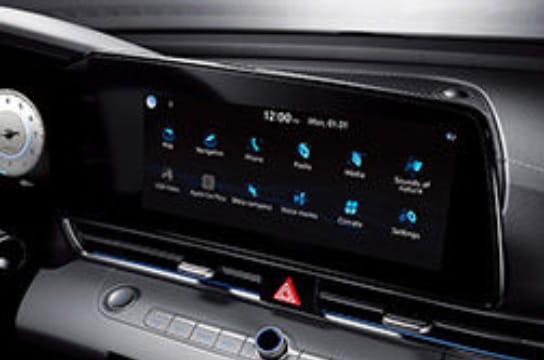 The new Elantra 10.25inch navigation display