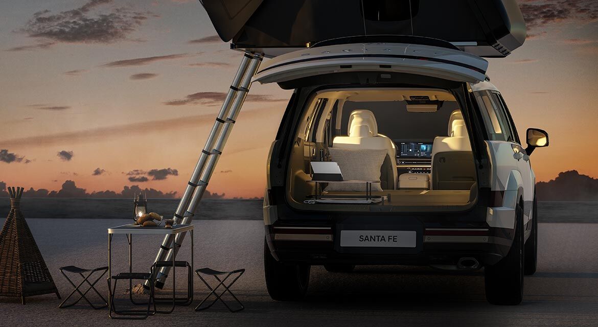 The more accommodating tailgate creates a spacious interior with a terrace-like feel at the rear when open