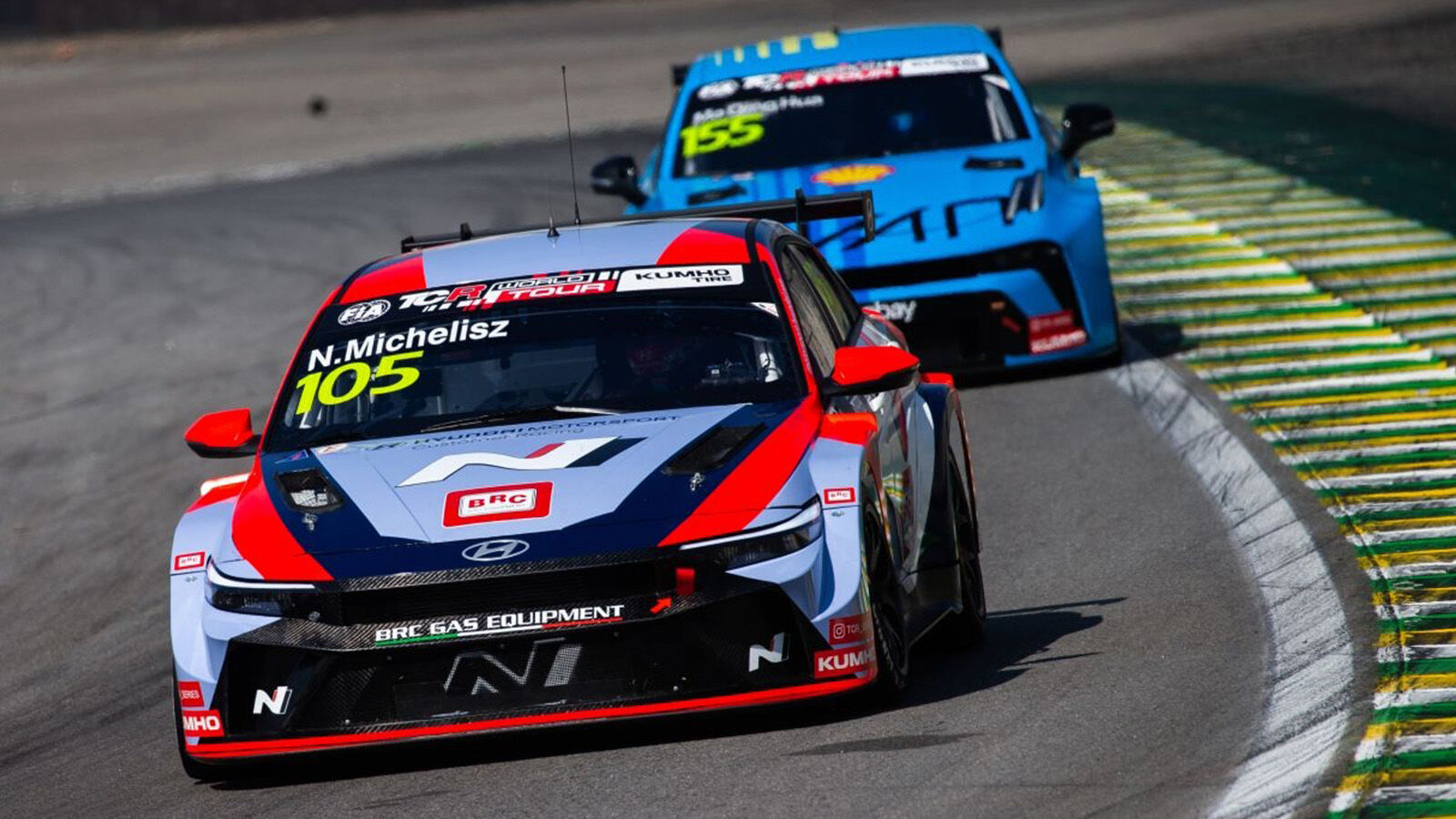 BRC Hyundai N Squadra Corse makes the top step of the podium in Brazil at the Kumho FIA TCR World Tour’s fourth event of the season 